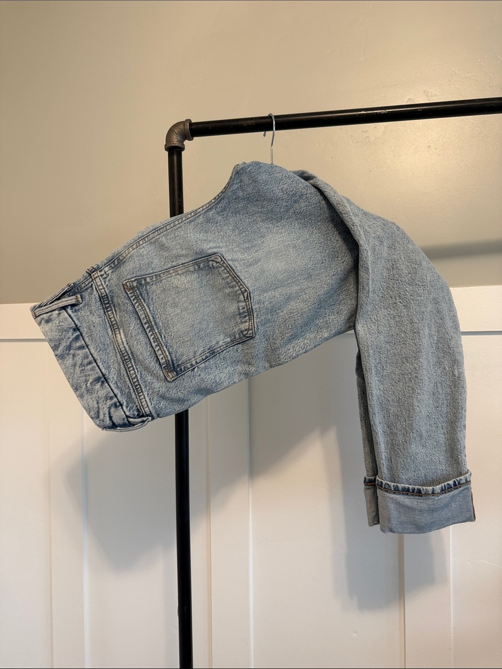 Good American Light Blue Ankle Crop Jeans